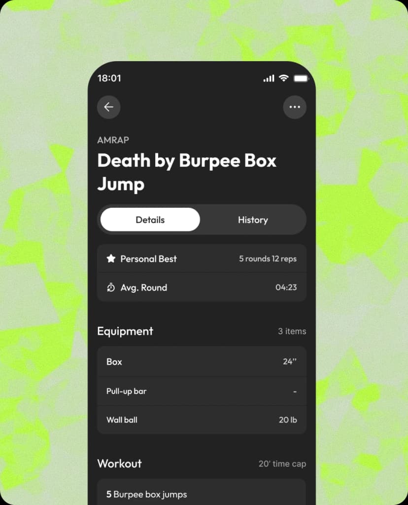 Custom workout creation interface
